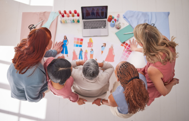 A image of marketing professionals working on their brand strategy.